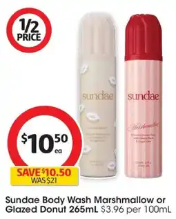 Coles Sundae Body Wash Marshmallow or Glazed Donut offer