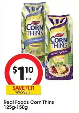 Coles Real Foods Corn Thins offer