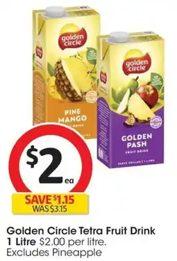Coles Golden Circle Tetra Fruit Drink offer