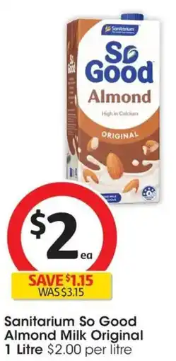 Coles Sanitarium So Good Almond Milk Original offer