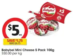 Coles Babybel Mini Cheese 5 Pack offer
