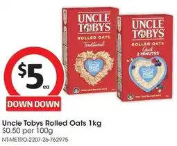 Coles Uncle Tobys Rolled Oats offer