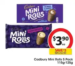 Coles Cadbury Mini Rolls 5 Pack offer