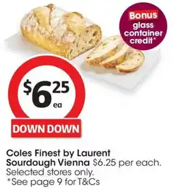 Coles Coles Finest by Laurent Sourdough Vienna offer
