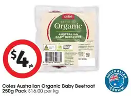 Coles Coles Australian Organic Baby Beetroot offer