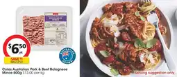 Coles Coles Australian Pork & Beef Bolognese Mince offer