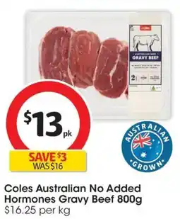 Coles Coles Australian No Added Hormones Gravy Beef offer
