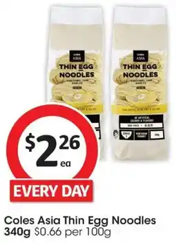 Coles Coles Asia Thin Egg Noodles offer