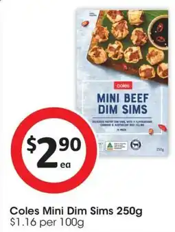Coles Coles Mini Dim Sims offer
