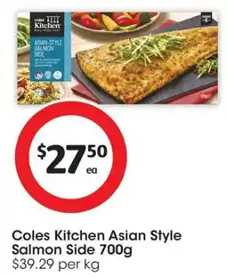 Coles Coles Kitchen Asian Style Salmon Side offer