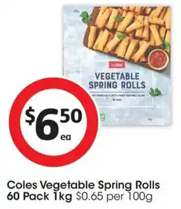 Coles Coles Vegetable Spring Rolls offer