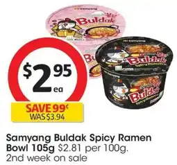 Coles Samyang Buldak Spicy Ramen Bowl offer