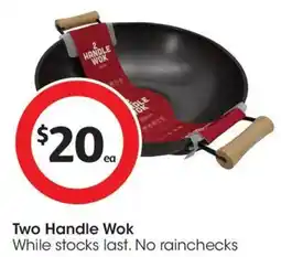 Coles Two Handle Wok offer