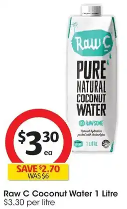 Coles Raw C Coconut Water offer
