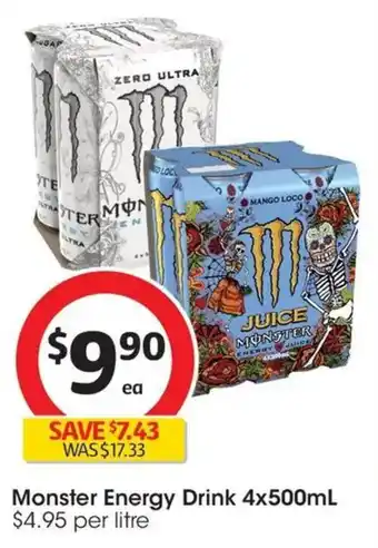 Coles Monster Energy Drink offer