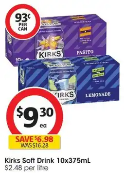 Coles Kirks Soft Drink offer
