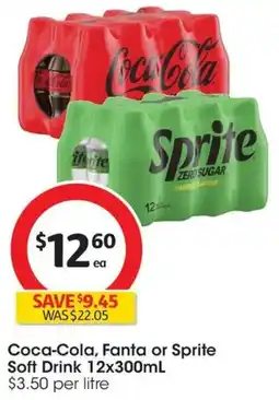 Coles Coca-Cola, Fanta or Sprite Soft Drink offer