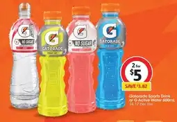 Coles Gatorade Sports Drink or G Active Water offer