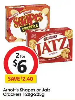 Coles Arnott's Shapes or Jatz Crackers offer