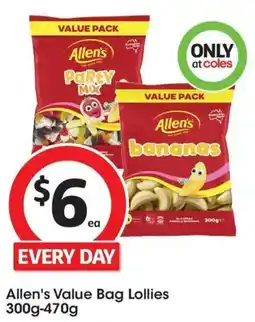 Coles Allen's Value Bag Lollies offer