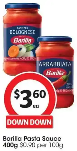 Coles Barilla Pasta Sauce offer