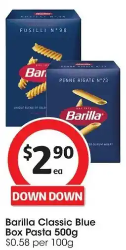 Coles Barilla Classic Blue Box Pasta offer