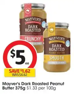 Coles Mayver's Dark Roasted Peanut Butter offer