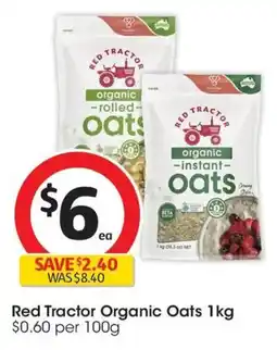 Coles Red Tractor Organic Oats offer