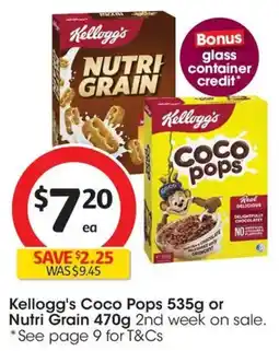 Coles Kellogg's Coco Pops or Nutri Grain offer