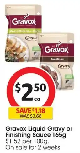 Coles Gravox Liquid Gravy or Finishing Sauce offer
