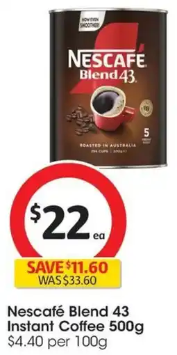 Coles Nescafé Blend 43 Instant Coffee offer