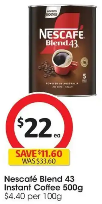 Coles Nescafé Blend 43 Instant Coffee offer