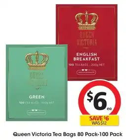 Coles Queen Victoria Tea Bags 80 Pack-100 Pack offer