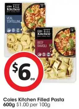 Coles Coles Kitchen Filled Pasta offer