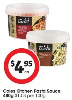 Coles Coles Kitchen Pasta Sauce offer
