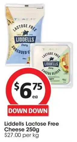Coles Liddells Lactose Free Cheese offer
