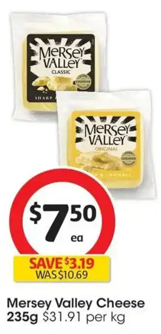 Coles Mersey Valley Cheese offer