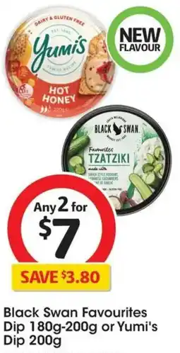 Coles Black Swan Favourites Dip or Yumi's Dip offer