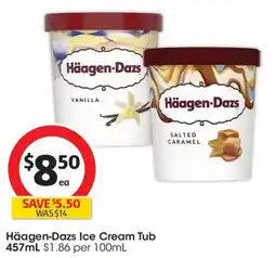 Coles Häagen-Dazs Ice Cream Tub offer