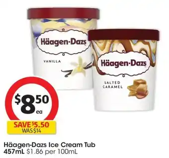 Coles Häagen-Dazs Ice Cream Tub offer