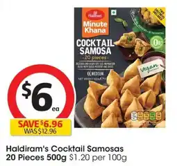 Coles Haldiram's Cocktail Samosas offer