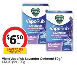Coles Vicks VapoRub Lavender Ointment offer
