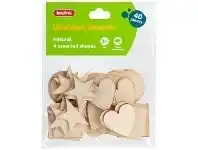Officeworks Kadink Wooden Shapes 40 Pieces Pack offer