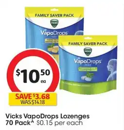 Coles Vicks VapoDrops Lozenges 70 Pack offer
