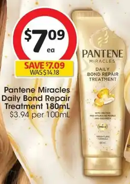 Coles Pantene Miracles Daily Bond Repair Treatment offer