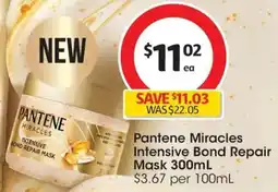 Coles Pantene Miracles Intensive Bond Repair Mask offer
