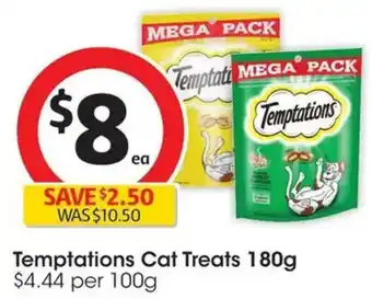 Coles Temptations Cat Treats offer