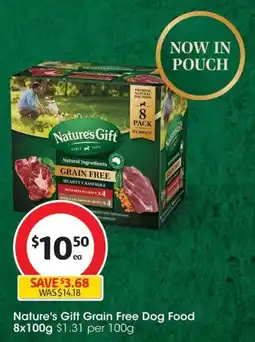 Coles Nature's Gift Grain Free Dog Food offer