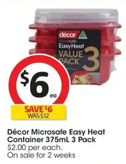 Coles Décor Microsafe Easy Heat Container offer
