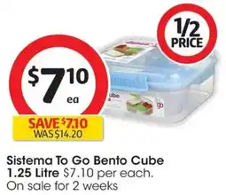 Coles Sistema To Go Bento Cube offer